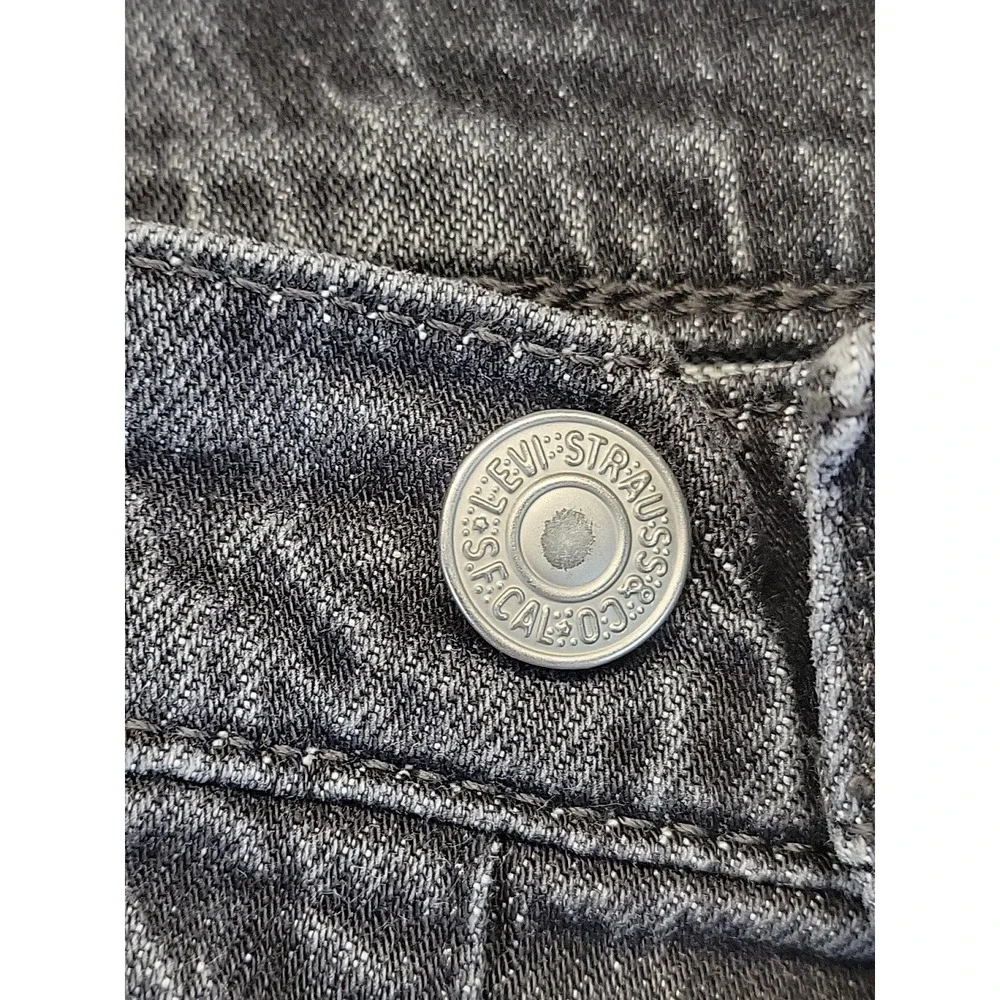 Vintage Levi's 501 Button Fly Jeans Gray USA Made Straight Leg Measures 29x29